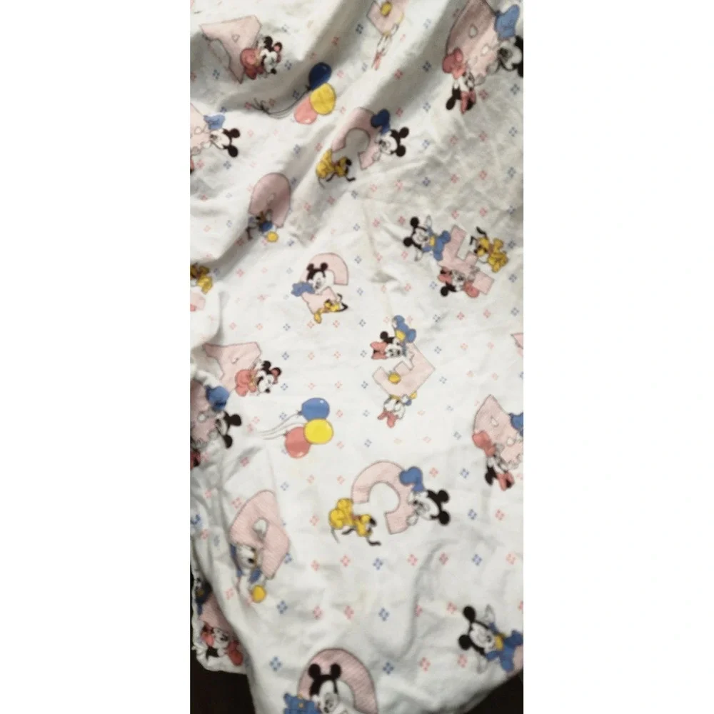 Disney Receiving Blanket 1984 Mickey Baby friends ABC's Dundee 25